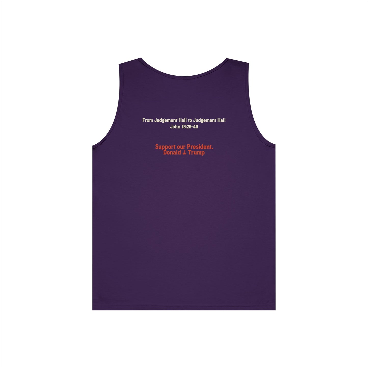 Motivational Unisex Heavy Cotton Tank Top - 'I Find No Fault in the Man'