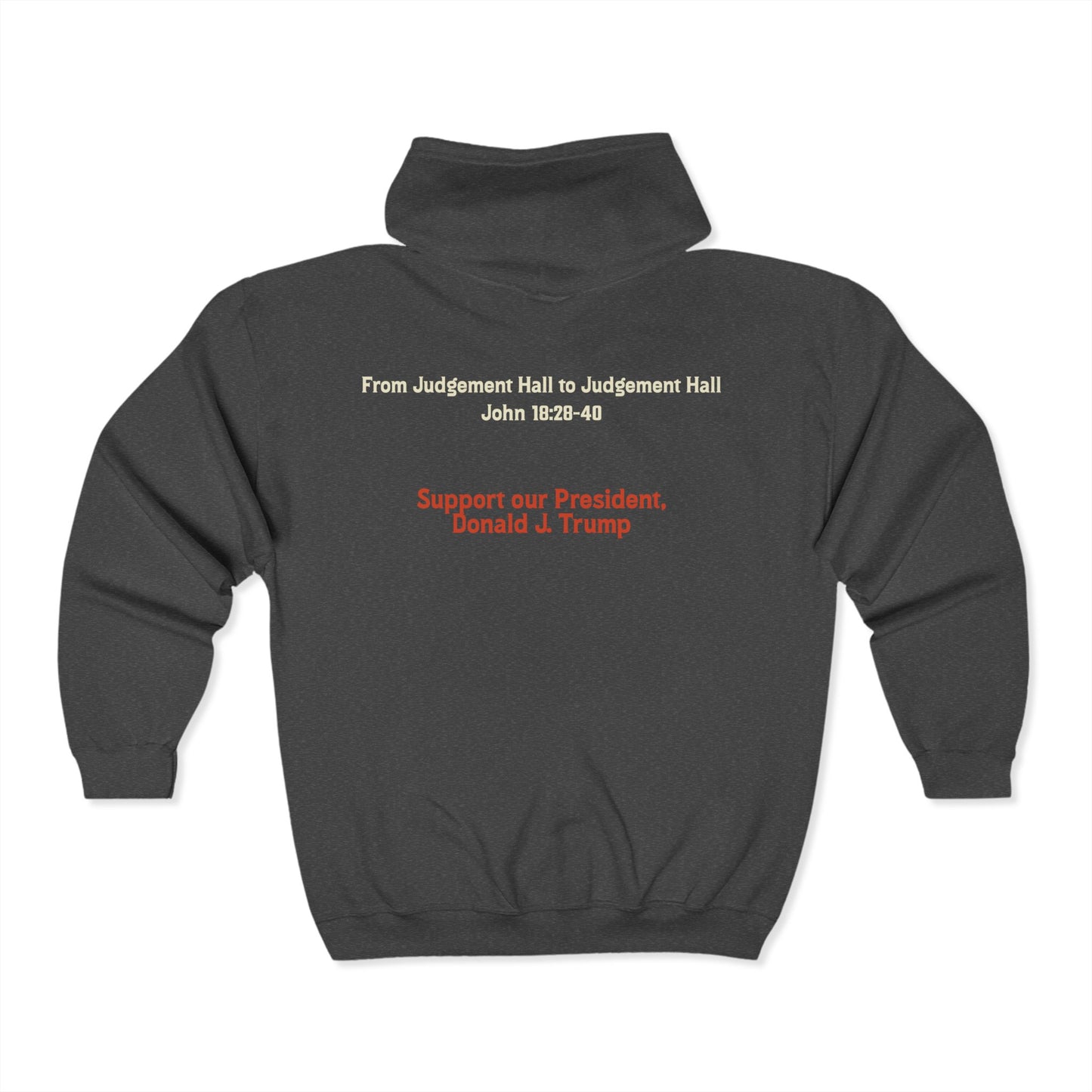 Support Our President Hoodie - Unisex Heavy Blend Zip Sweatshirt with Motivational Quote