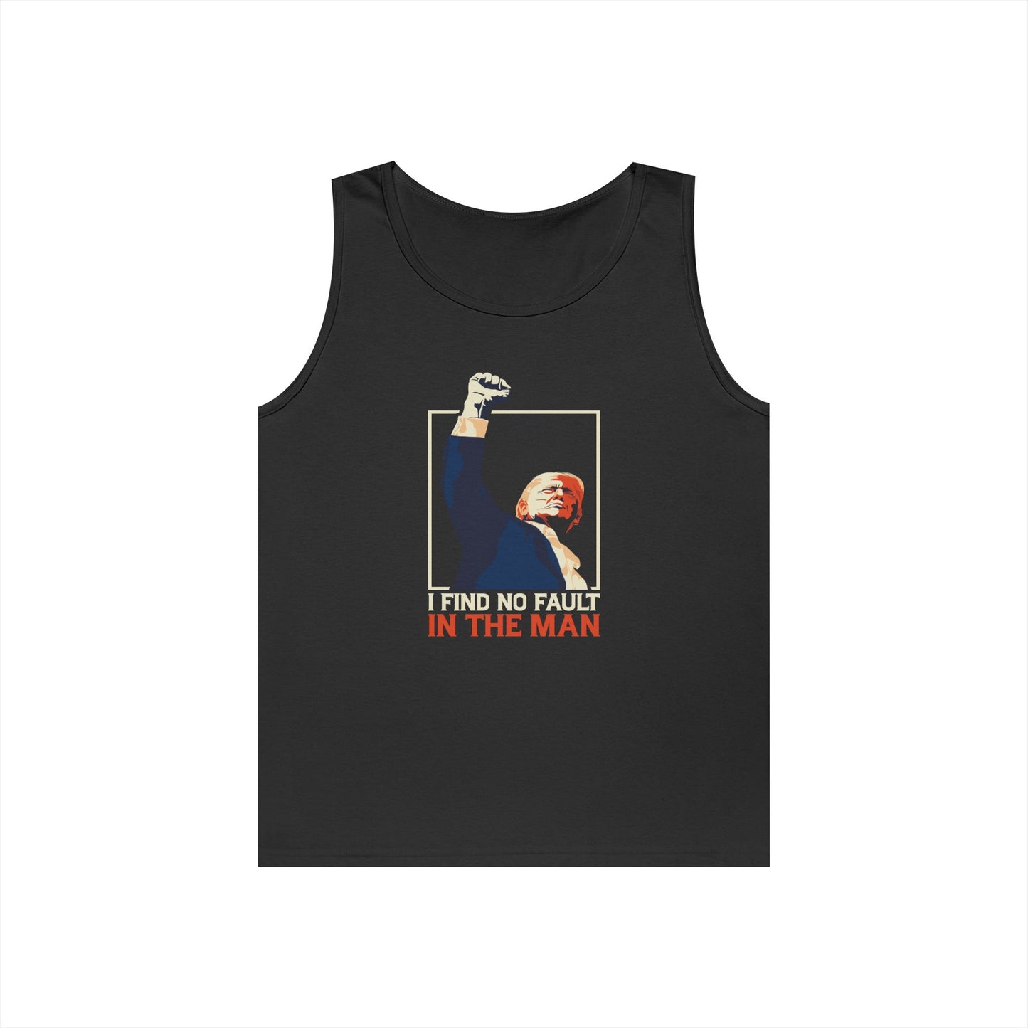 Motivational Unisex Heavy Cotton Tank Top - 'I Find No Fault in the Man'