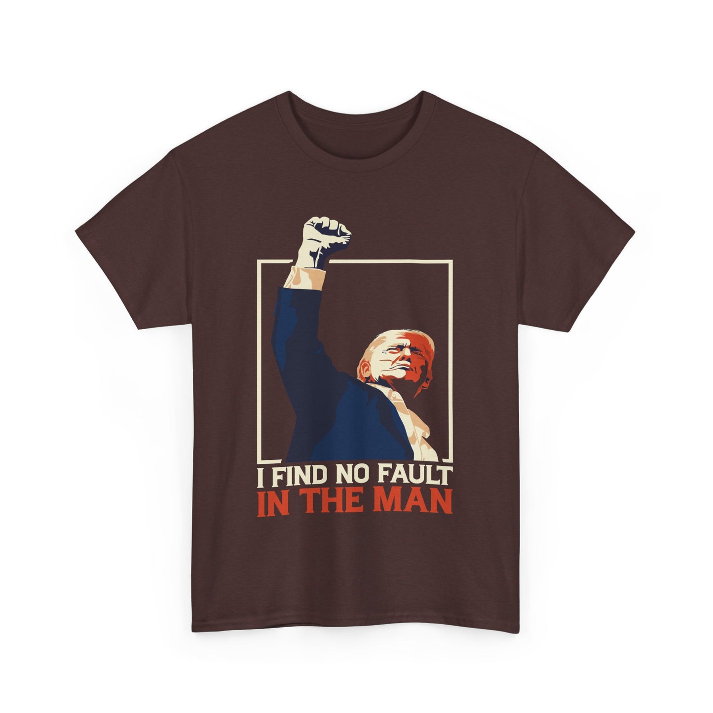 Unisex Heavy Cotton Tee - 'I Find No Fault in the Man' Political Statement Shirt