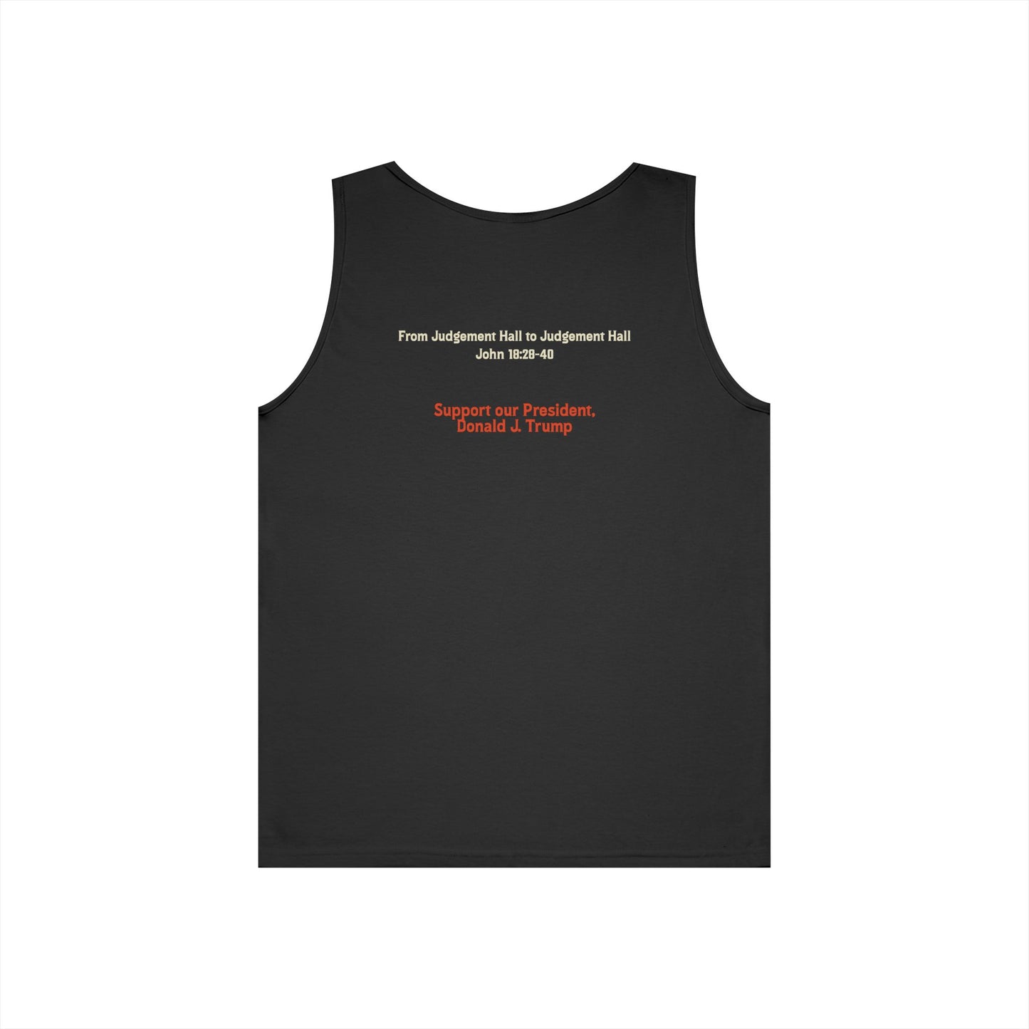 Motivational Unisex Heavy Cotton Tank Top - 'I Find No Fault in the Man'