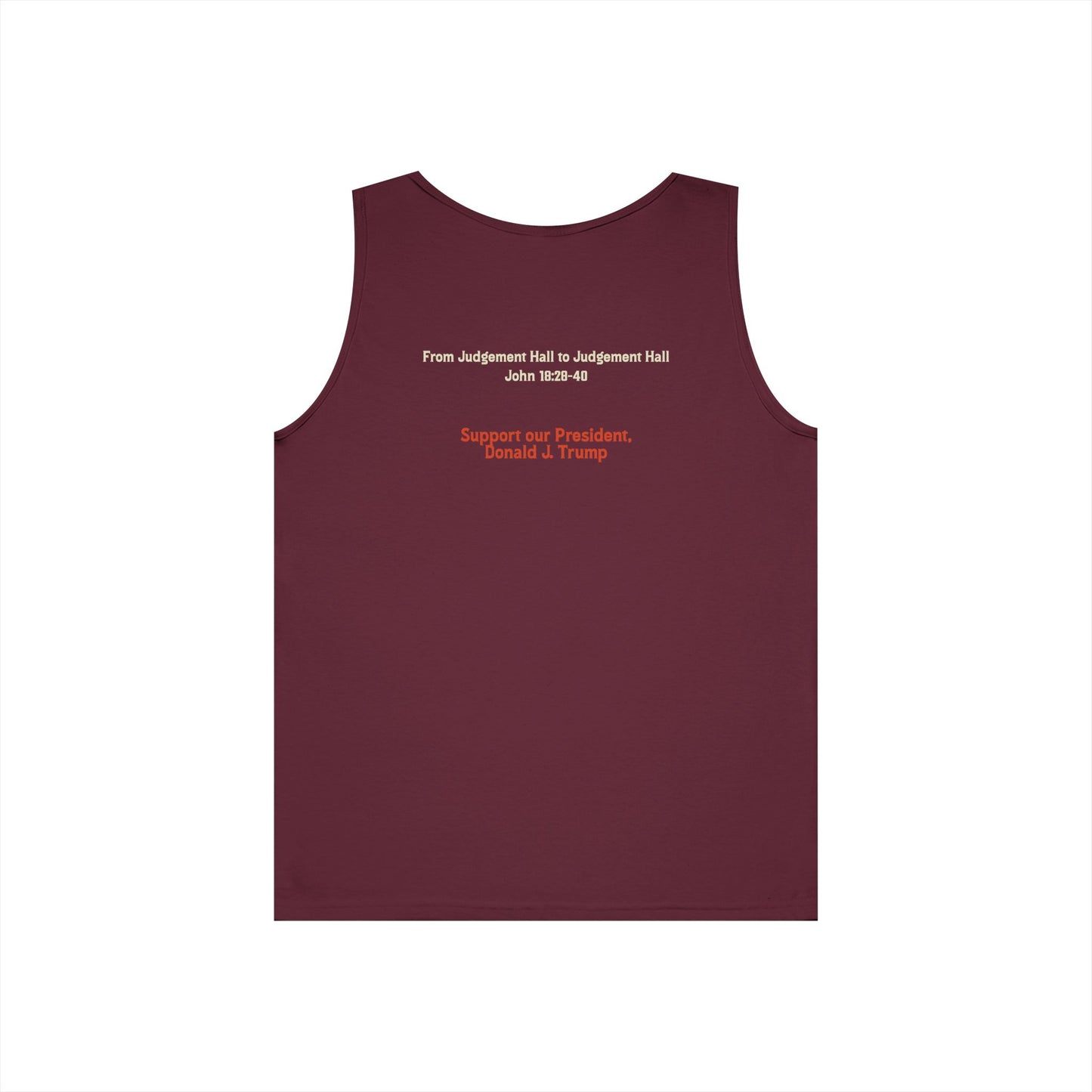 Motivational Unisex Heavy Cotton Tank Top - 'I Find No Fault in the Man'