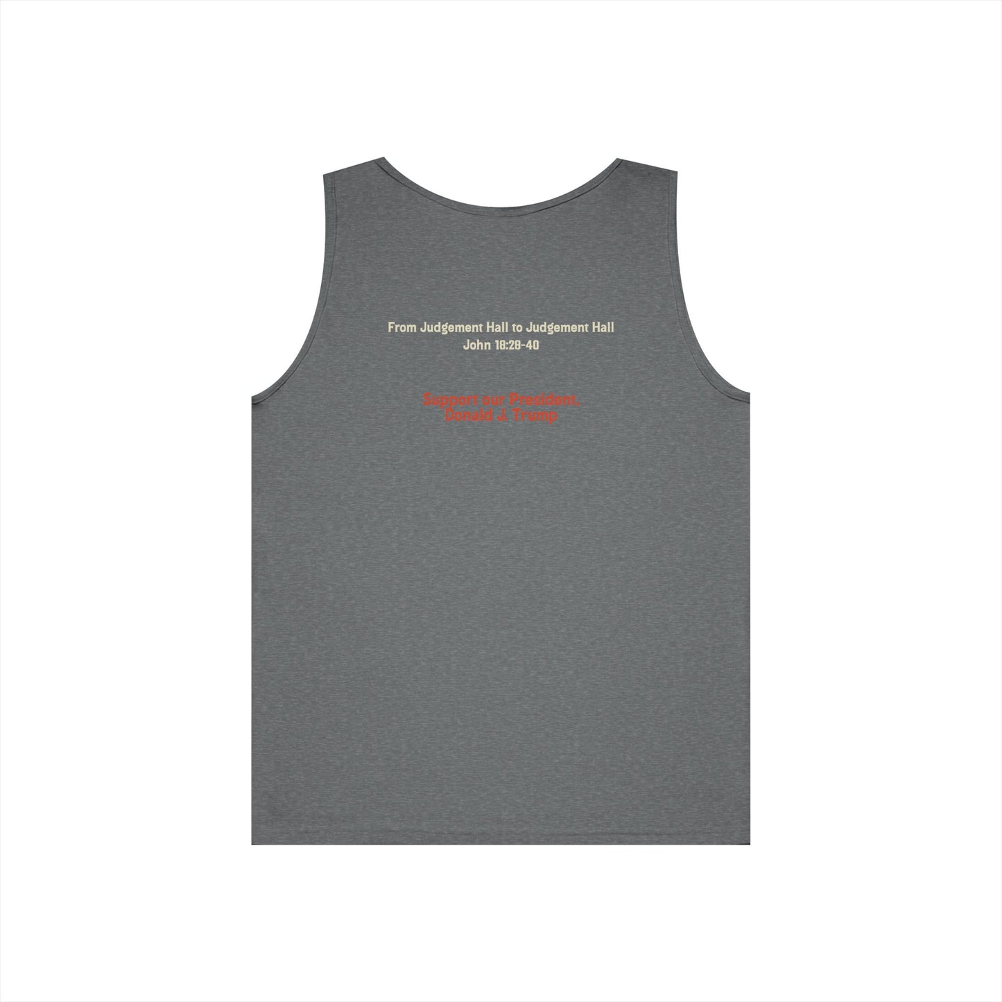 Motivational Unisex Heavy Cotton Tank Top - 'I Find No Fault in the Man'