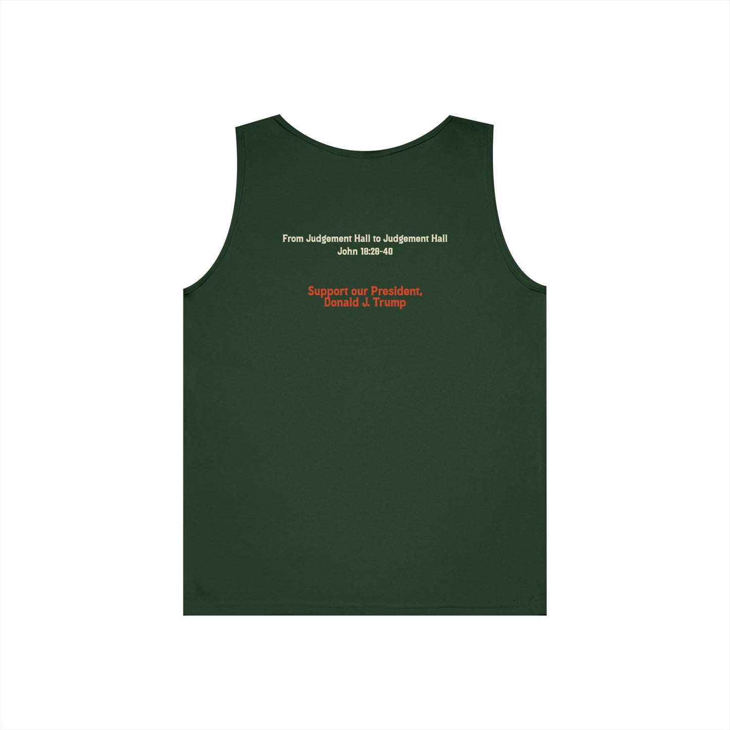 Motivational Unisex Heavy Cotton Tank Top - 'I Find No Fault in the Man'