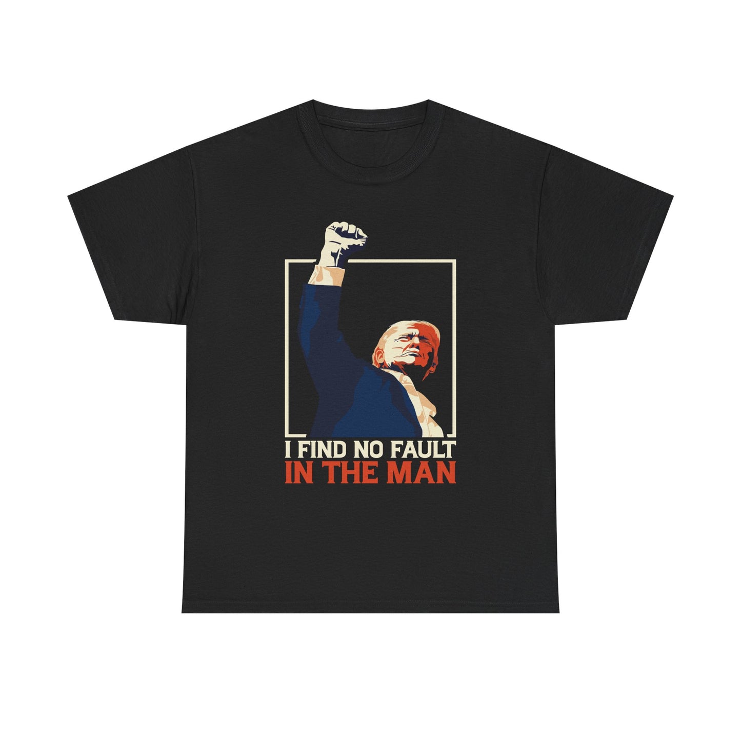 Unisex Heavy Cotton Tee - 'I Find No Fault in the Man' Political Statement Shirt