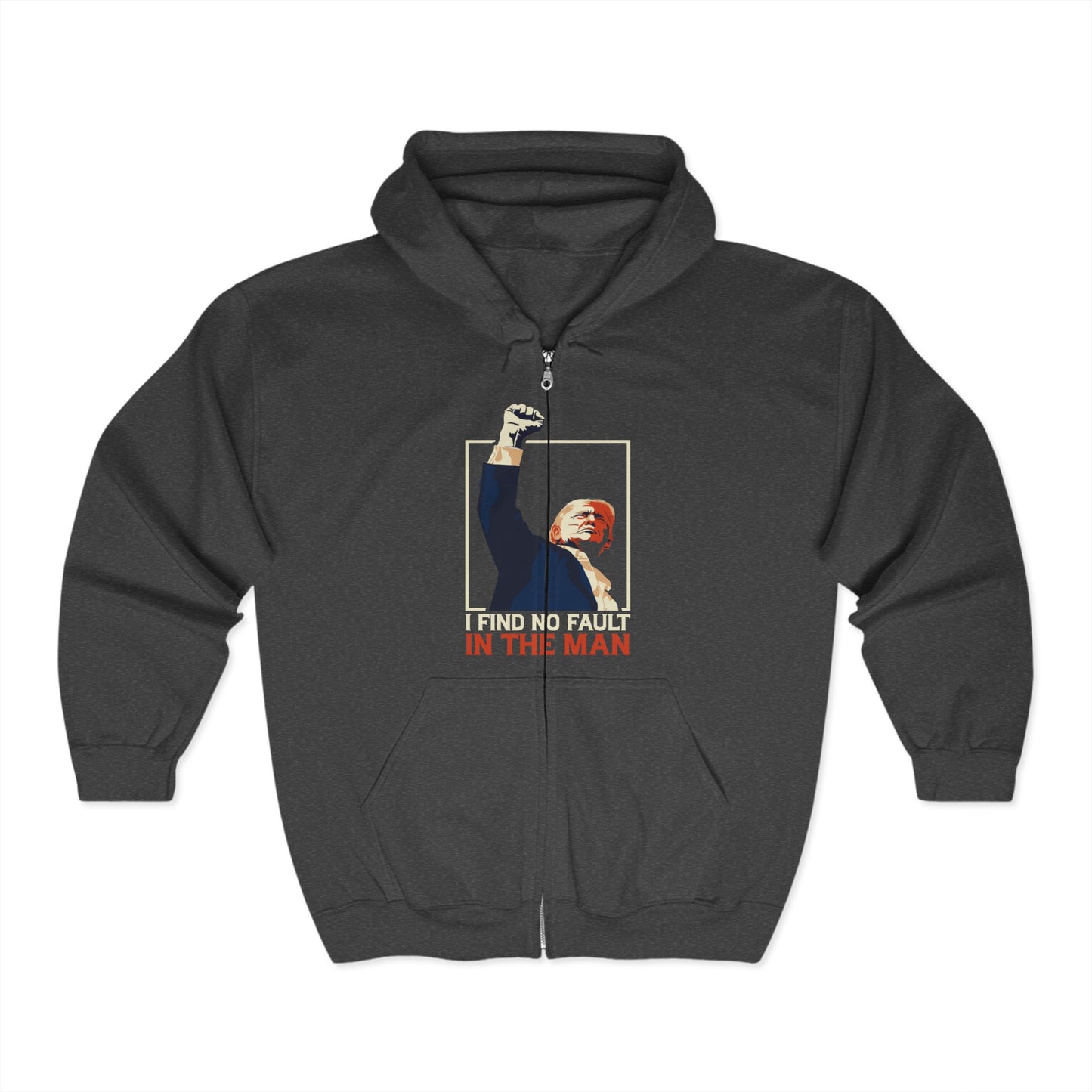 Support Our President Hoodie - Unisex Heavy Blend Zip Sweatshirt with Motivational Quote