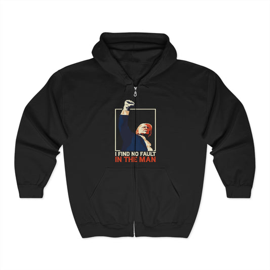 Support Our President Hoodie - Unisex Heavy Blend Zip Sweatshirt with Motivational Quote